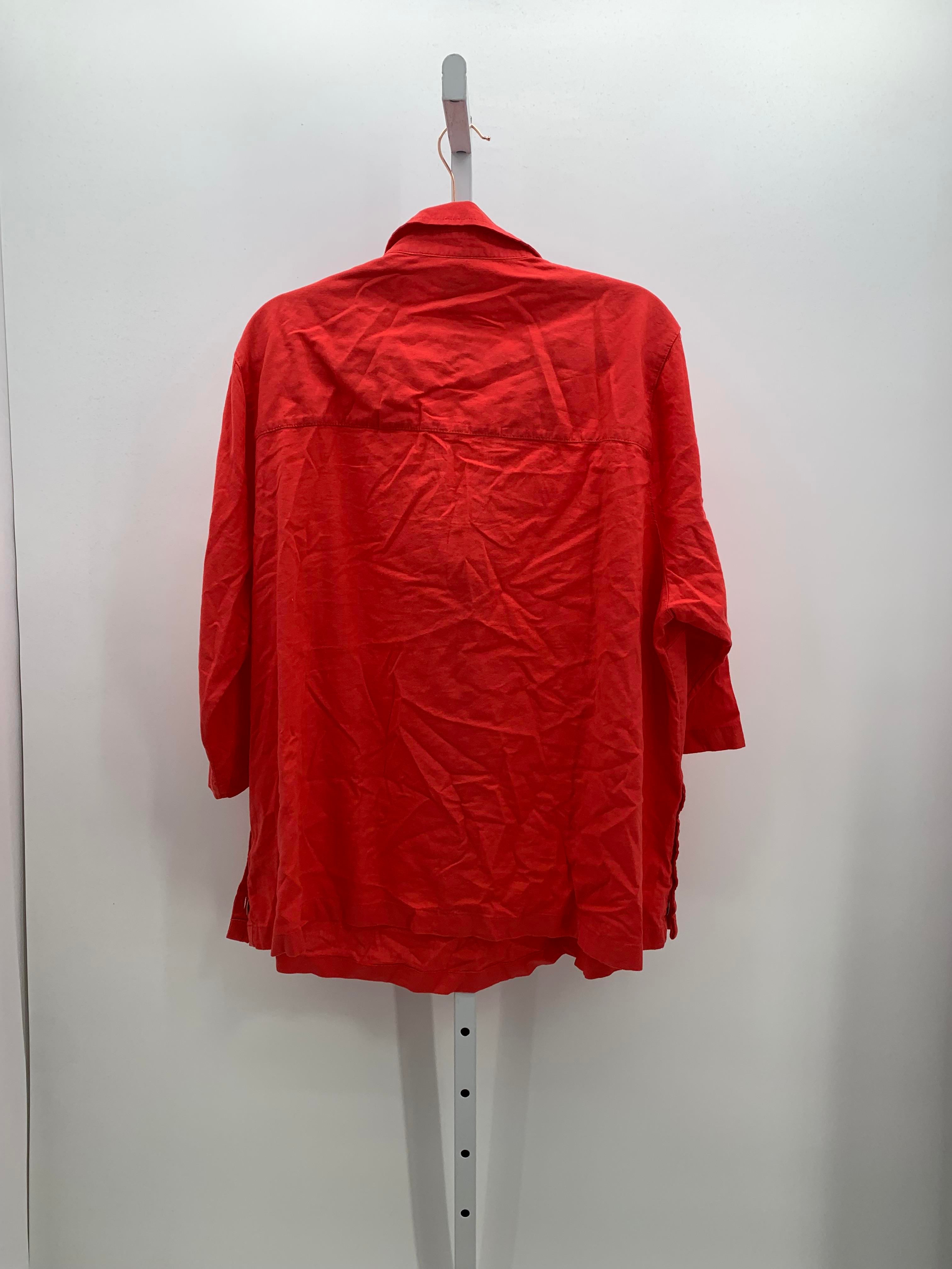 Tahari Size 2X Womens 3/4 Sleeve Shirt