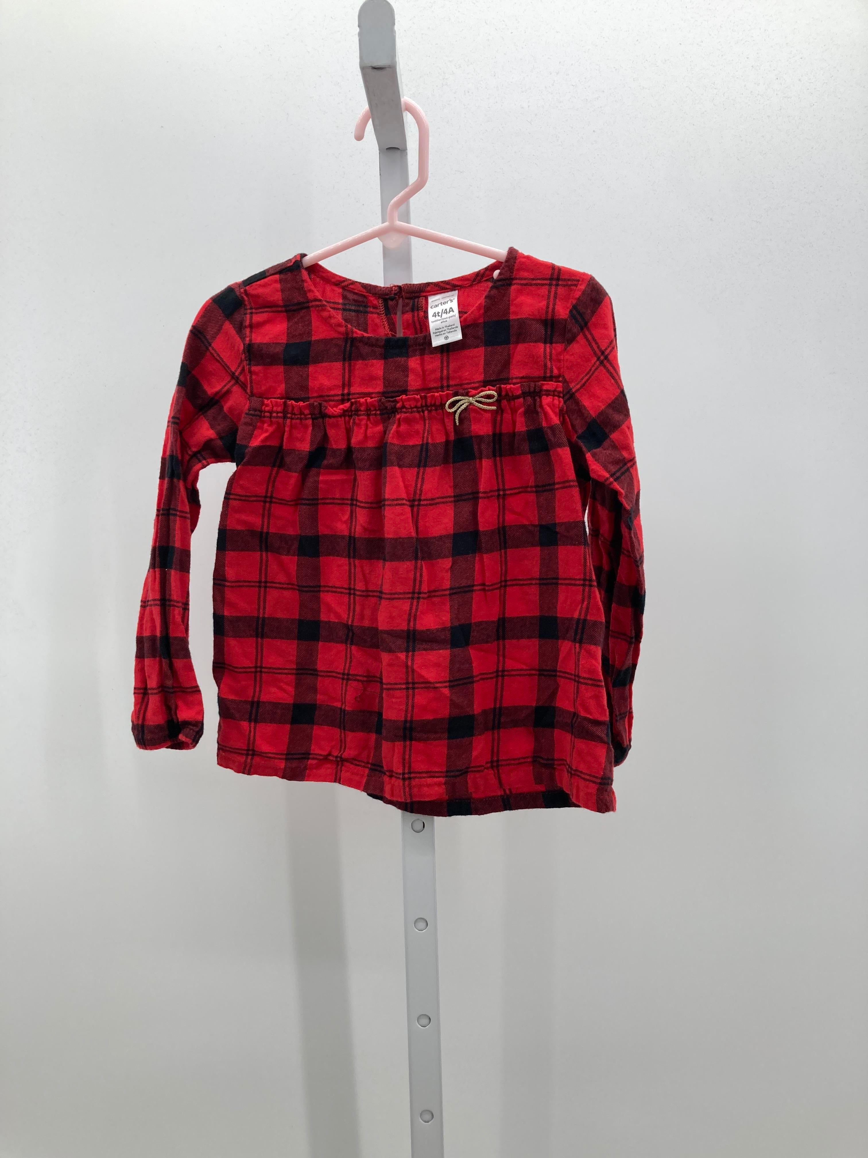 Carters Size 4T Girls Long Sleeve Shirt