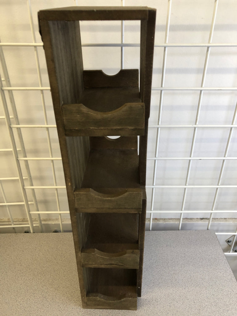 "WINE" WOOD SHELF W/WHITE LETTERS.