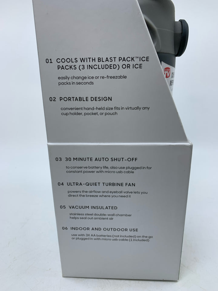 NIP BREEZE BLAST PERSONAL AIR COOLER PORTABLE RECHARGEABLE.