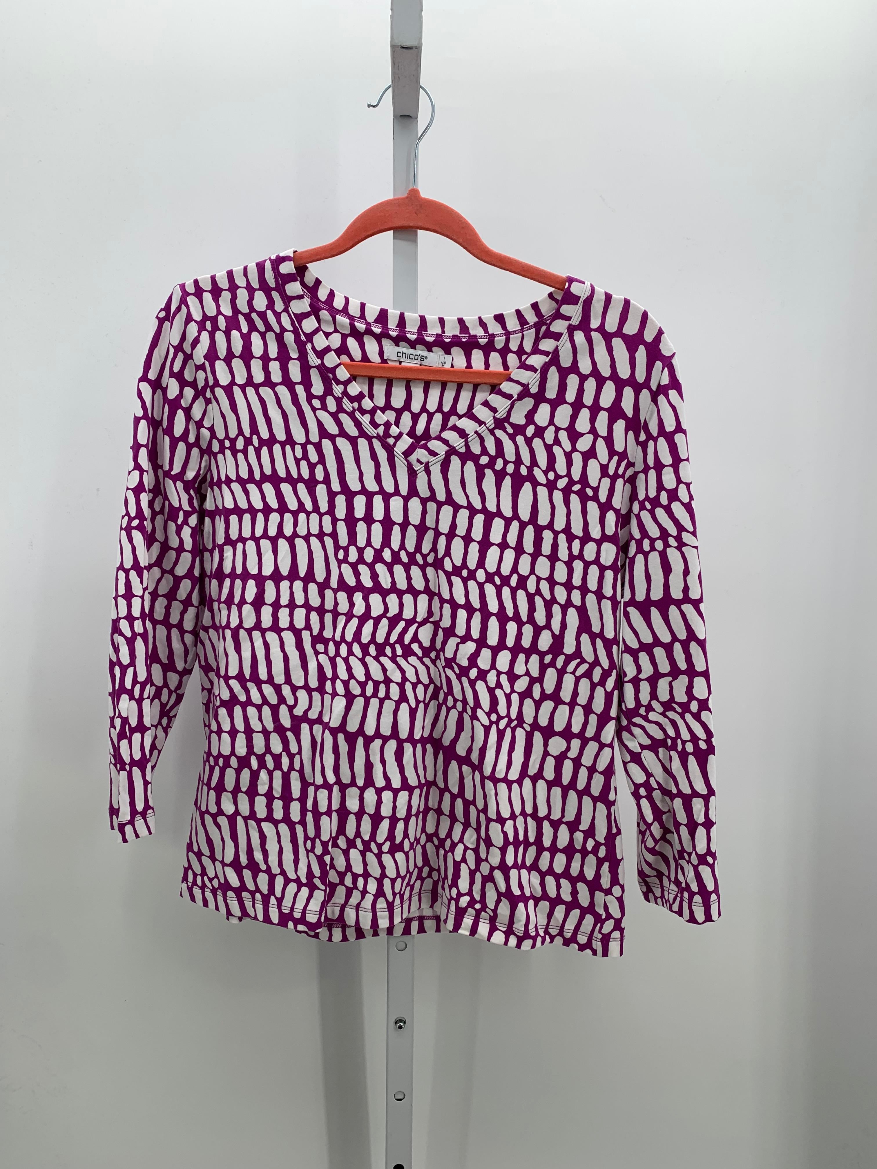 Chico's Size Medium Misses 3/4 Sleeve Shirt