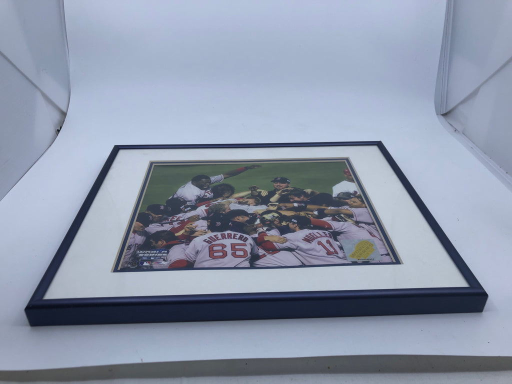 FRAMED RED SOX CELEBRATION PHOTO.