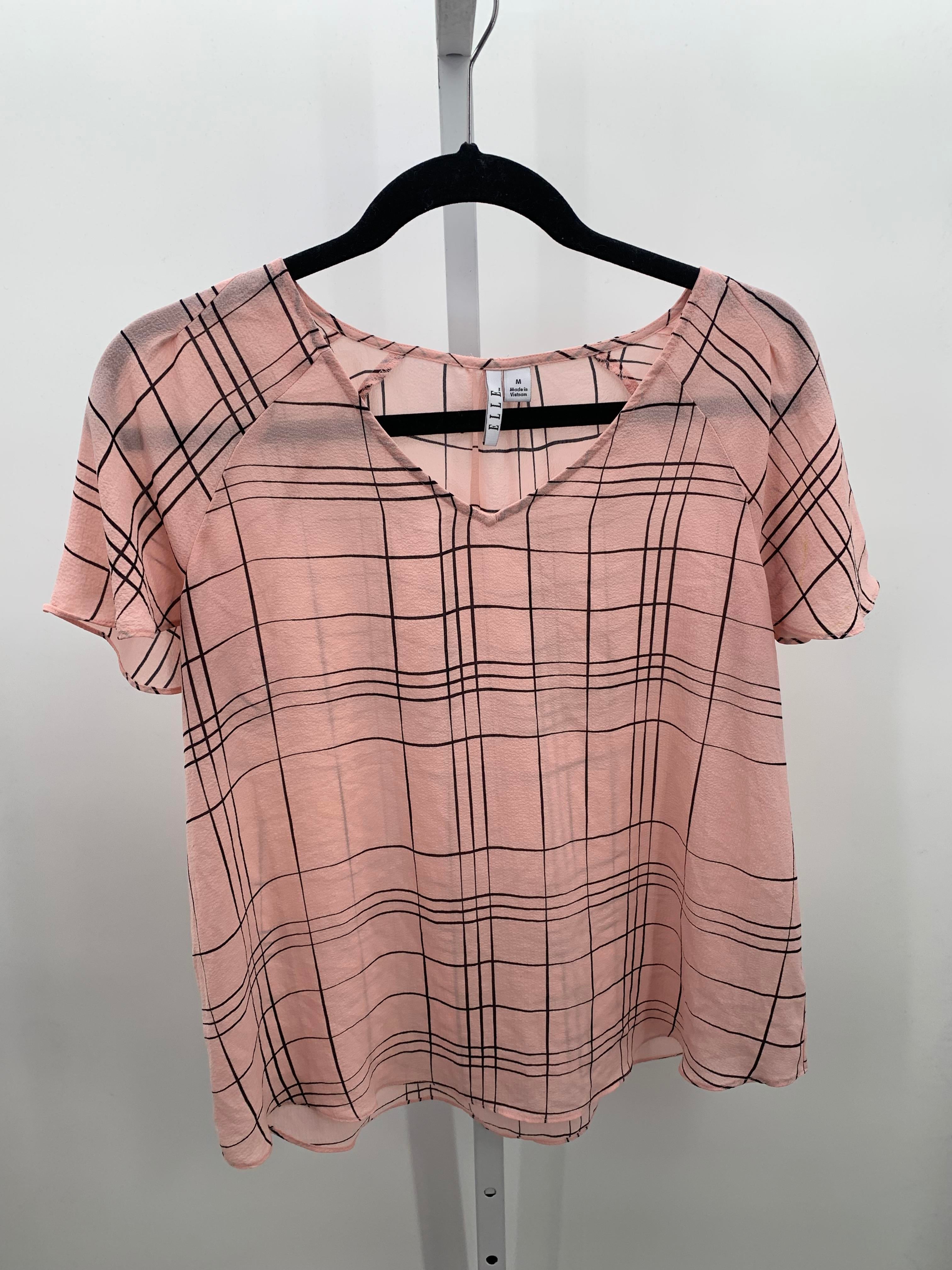 Elle Size Medium Misses Short Sleeve Shirt
