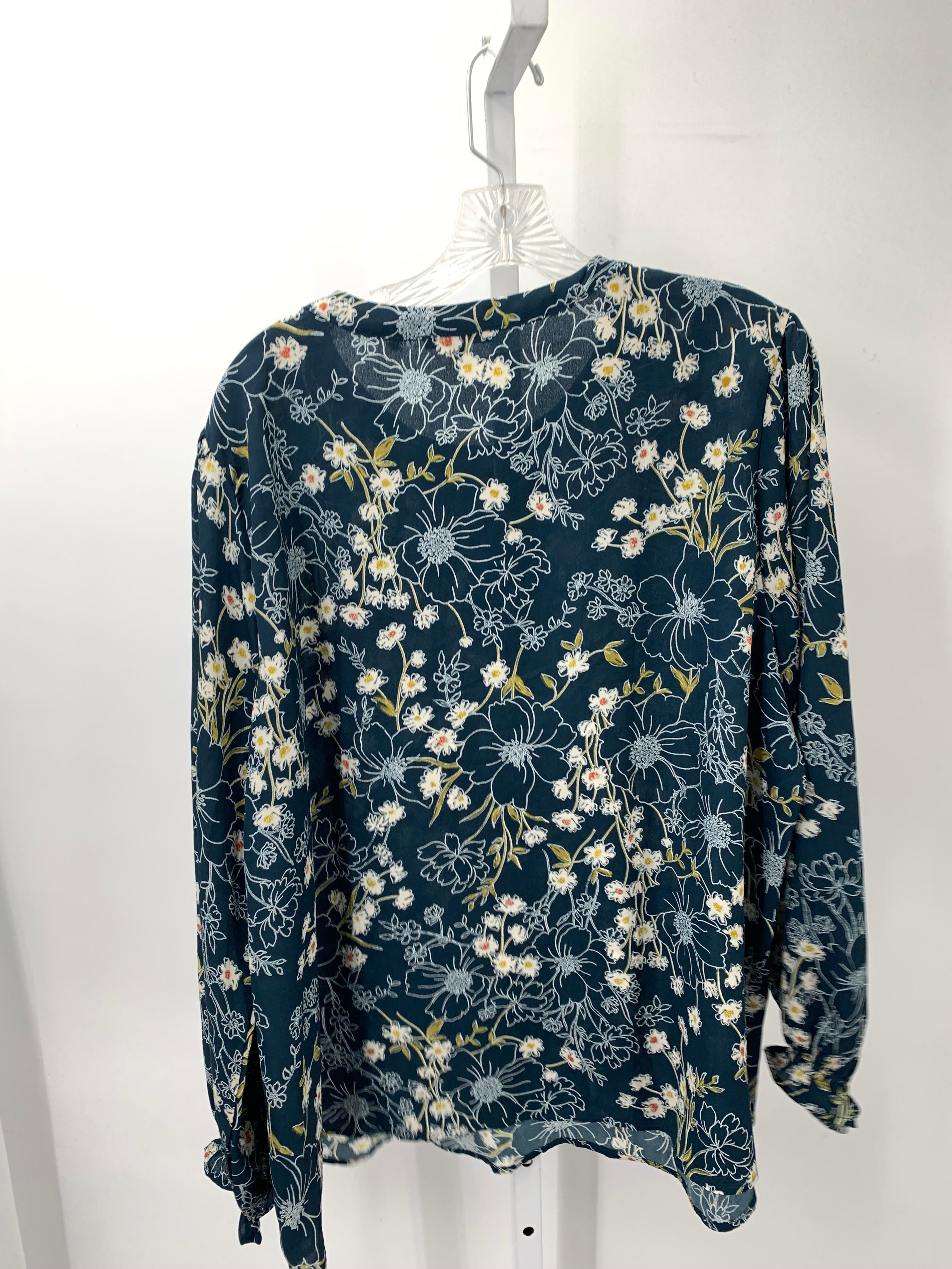 PaperMoon Size 2X Womens Long Sleeve Shirt