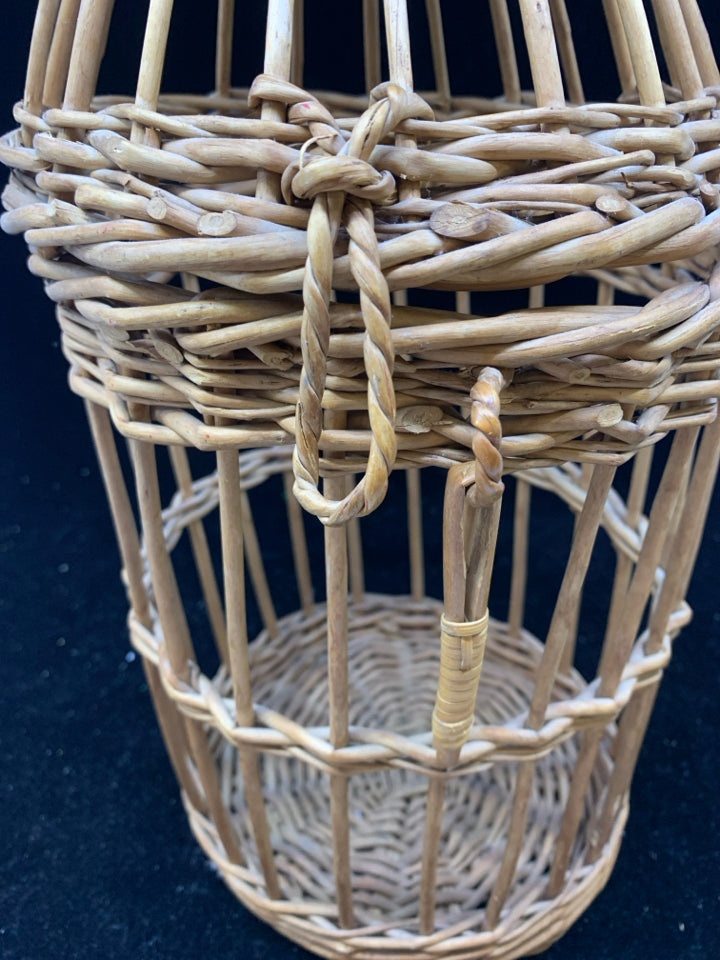 WICKER BIRDCAGE DECOR.