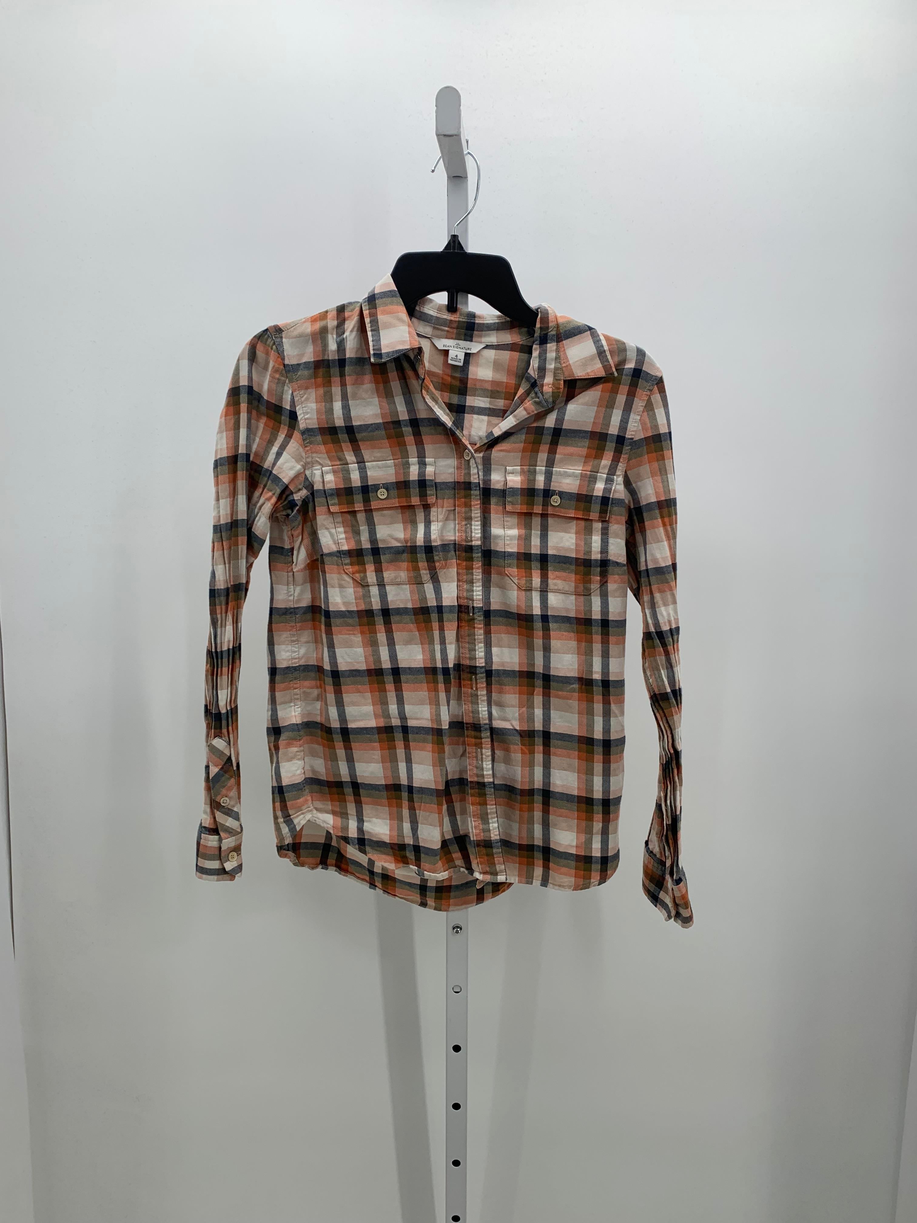 LL Bean Size 4 Misses Long Sleeve Shirt