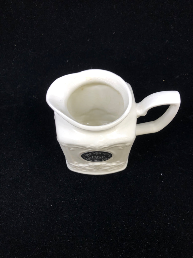 WHITE MILK CREAMER PITCHER *MINOR CRAZING.
