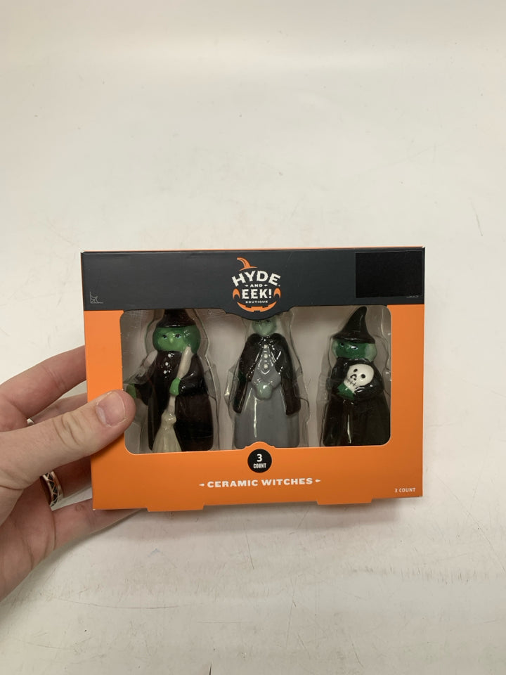 NIP 3 CERAMIC WITCHES.