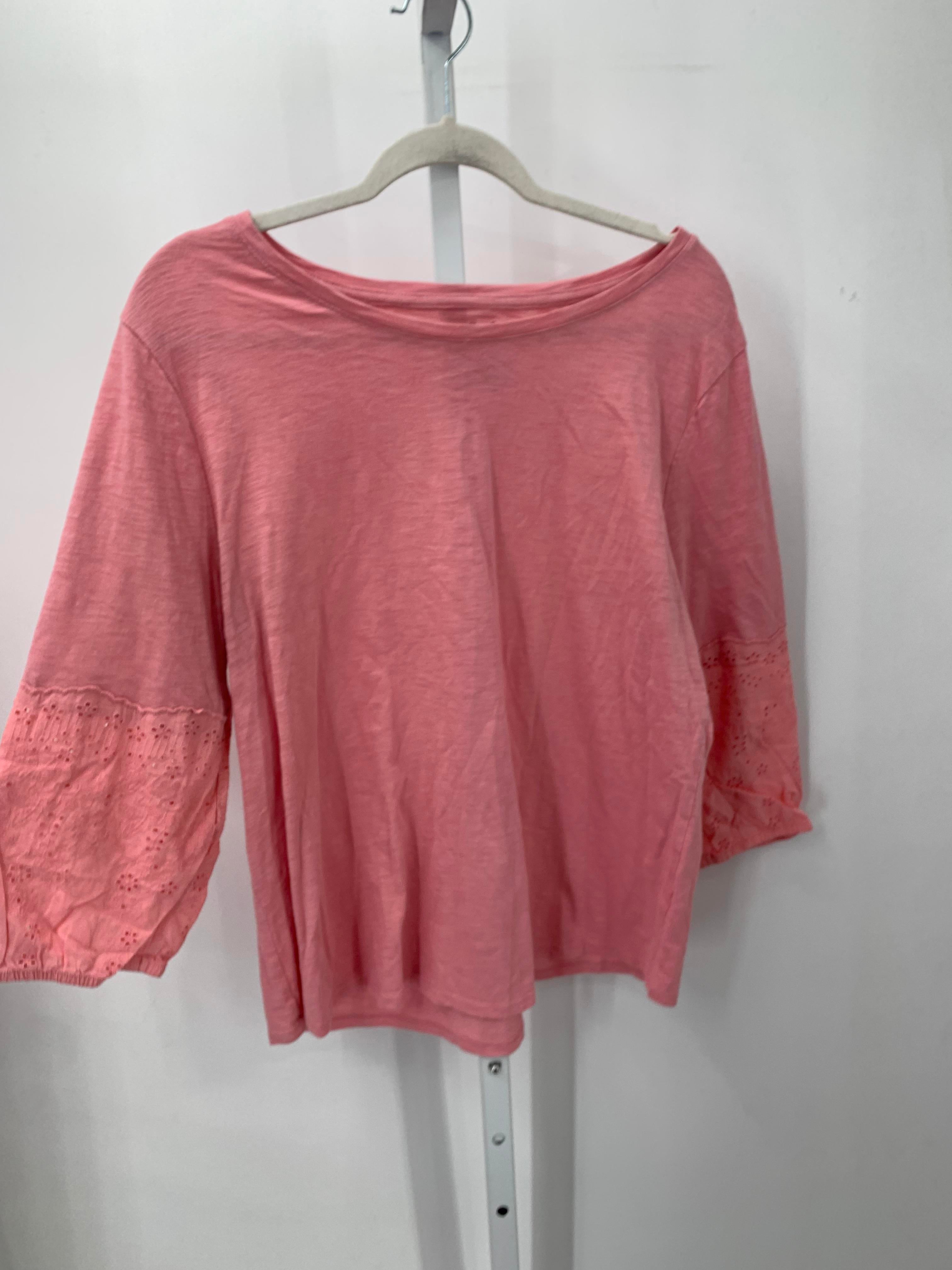 Croft & Barrow Size Large Misses 3/4 Sleeve Shirt