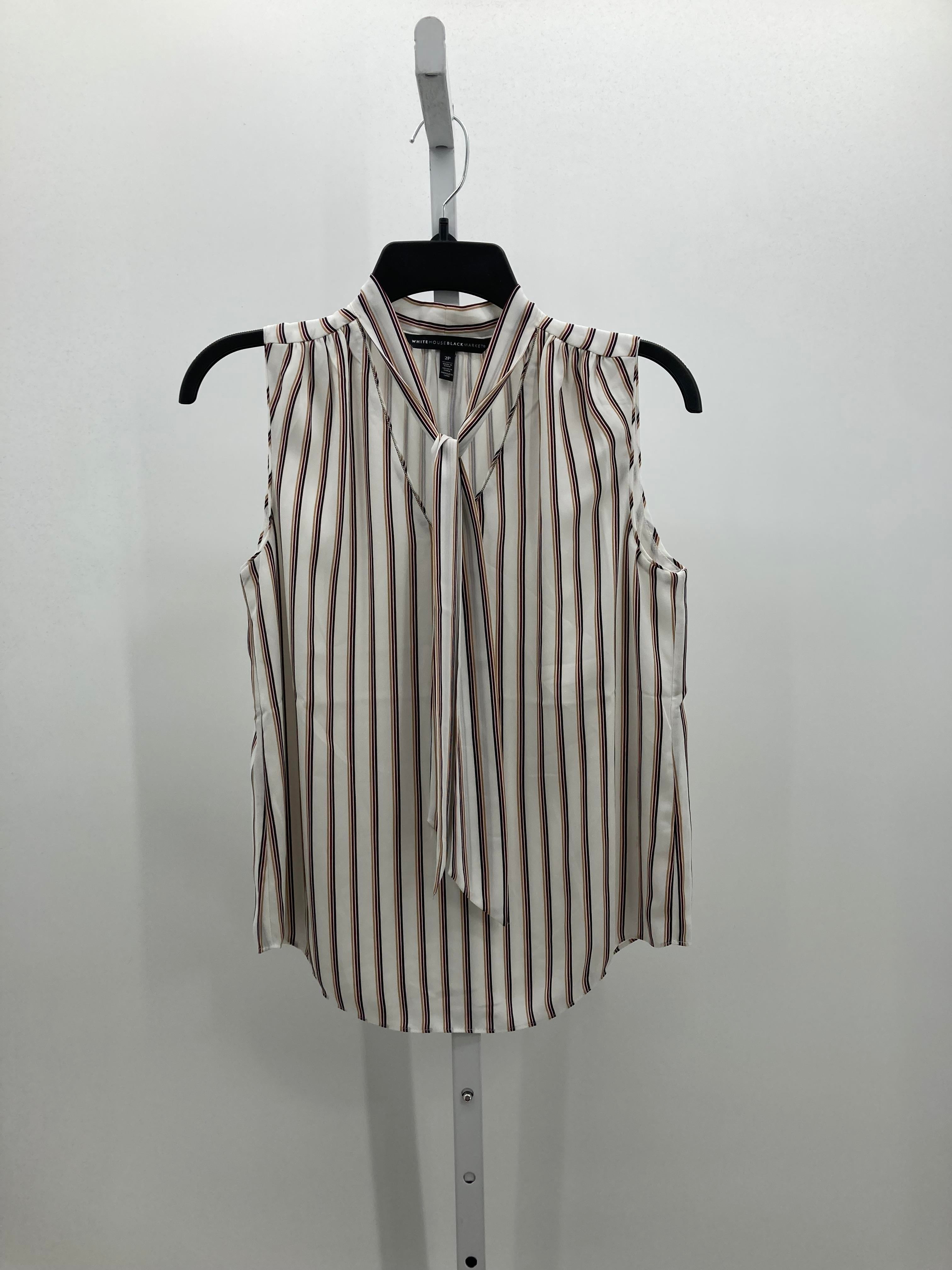 White House Black Size 2 Petite Petite Sleeveless Shirt
