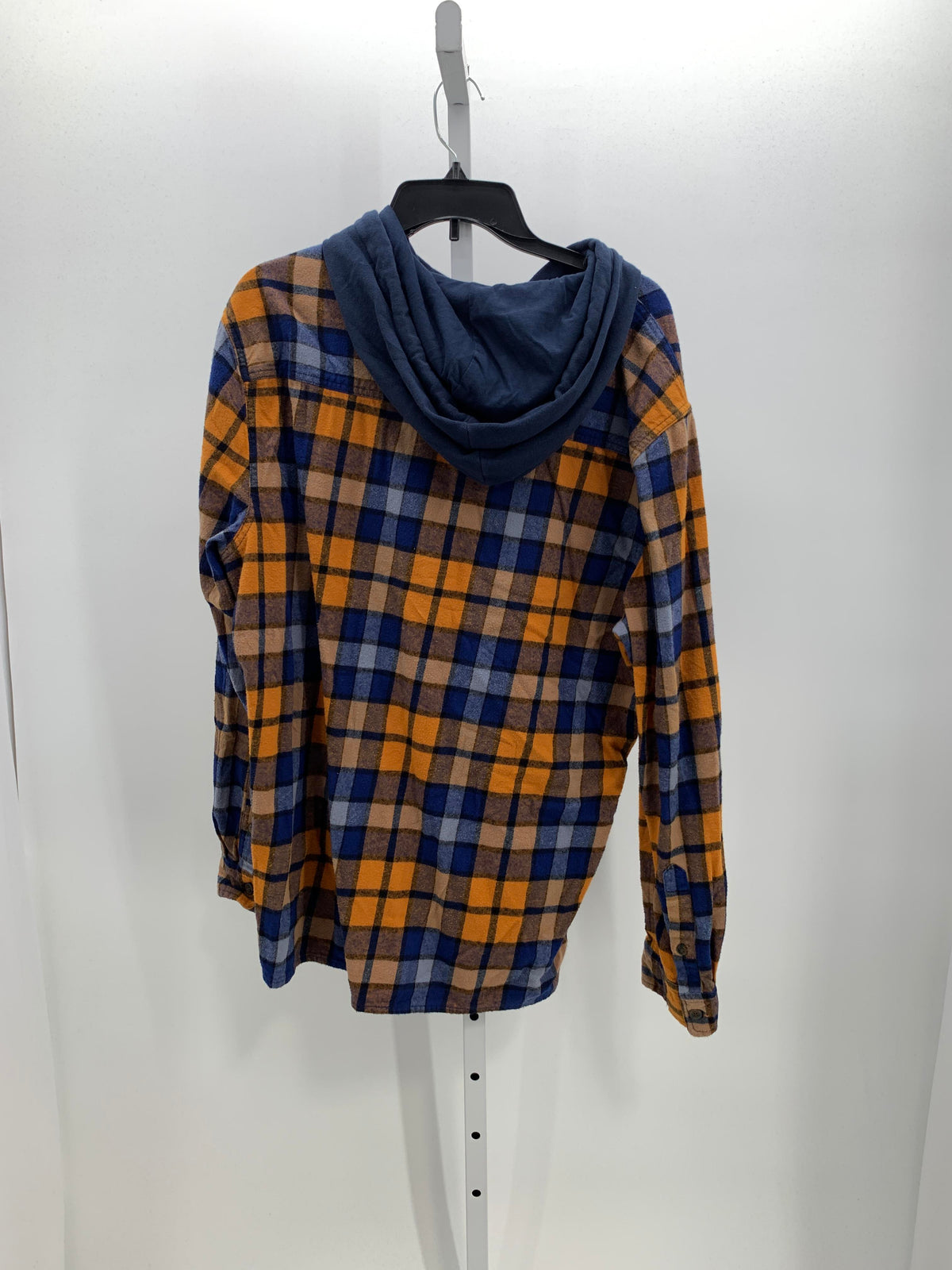 ORANGE PLAID HOODED