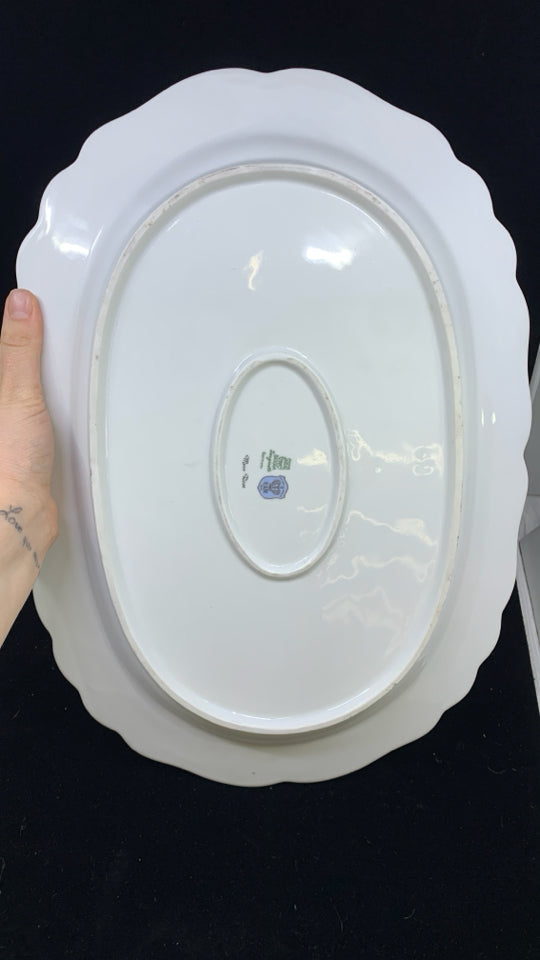 VTG BAVARIA BRIAR MOSS ROSE SERVING PLATTER.