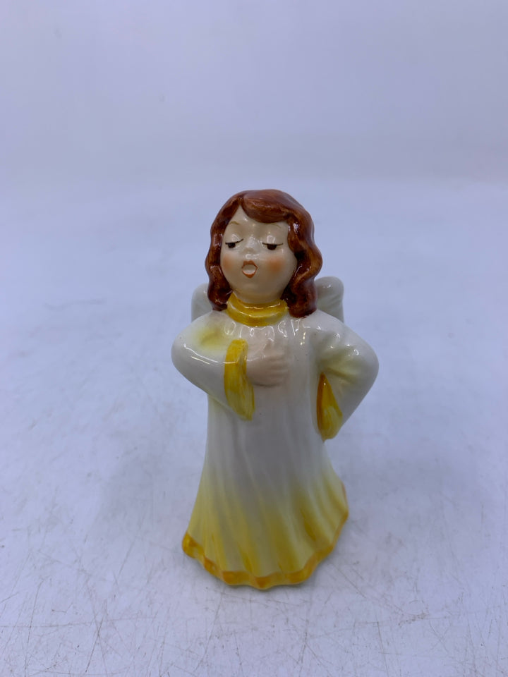 ANGEL IN YELLOW DRESS RED HAIR.