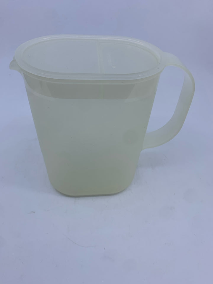 CLEAR TUPPERWARE DISPENSER.