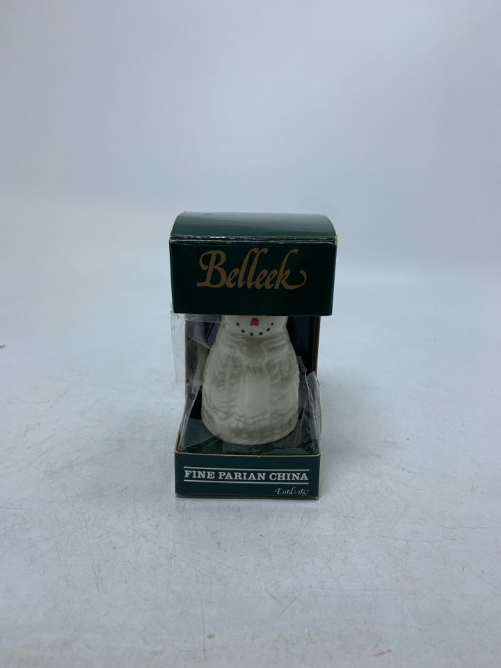 IN BOX BELEEK SNOWMAN ORNAMENT.