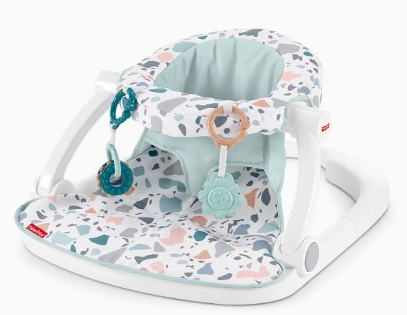 Fisher-Price Portable Baby Chair Sit-Me-Up Floor Seat With Developmental Toys &