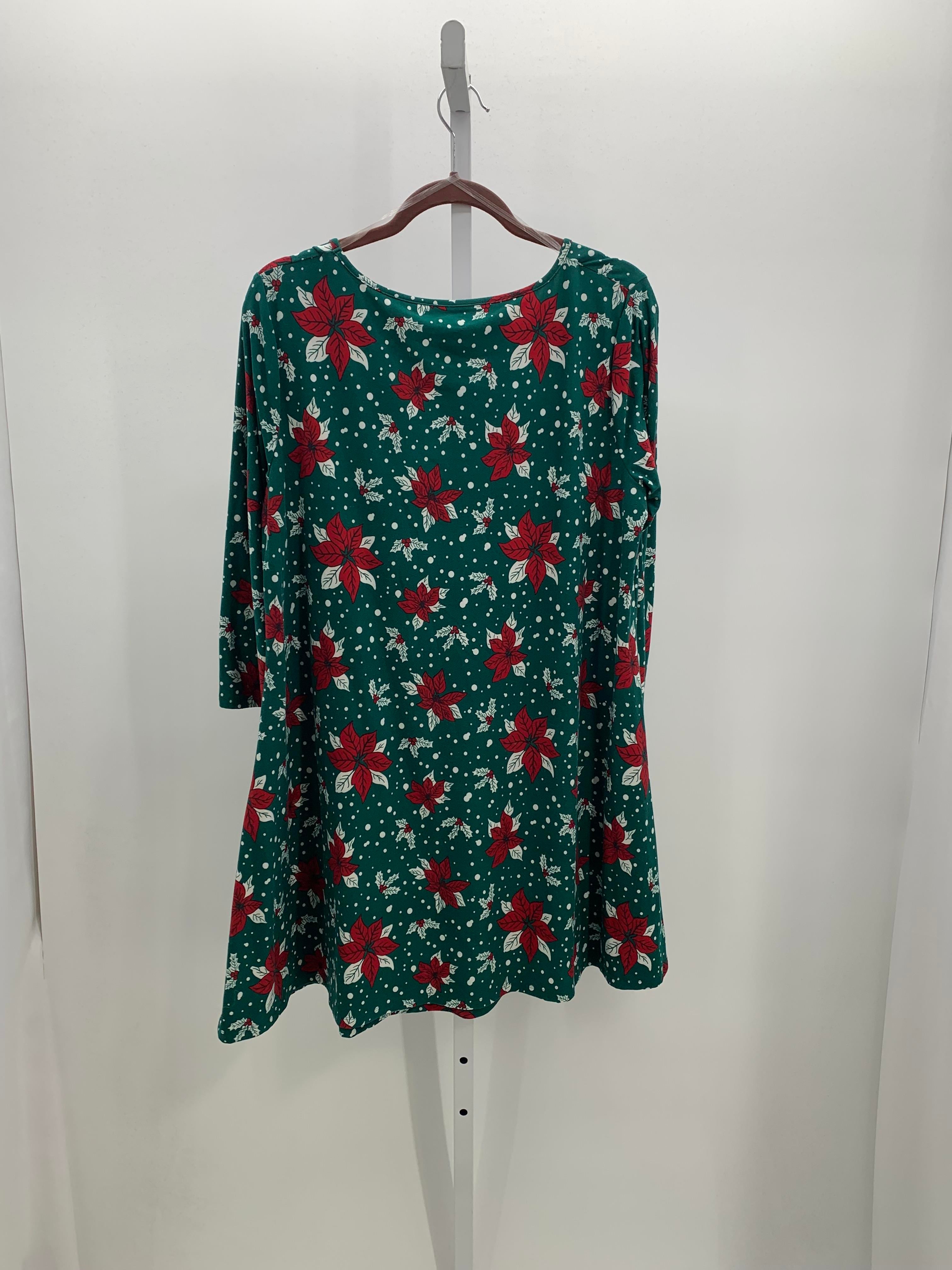 LONG SLV DRESS WHITE DOTS HOLLY