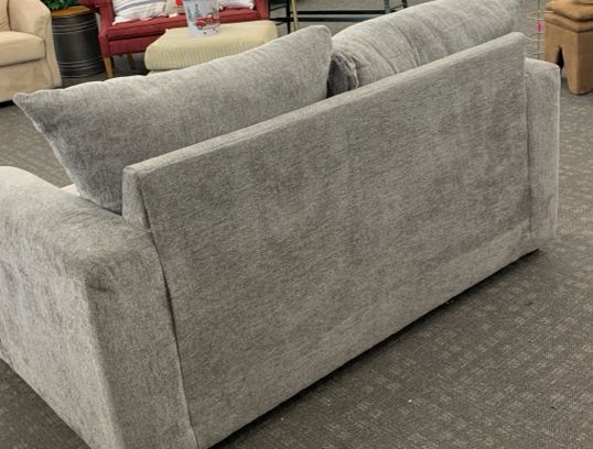 GREY LOVE SEAT.