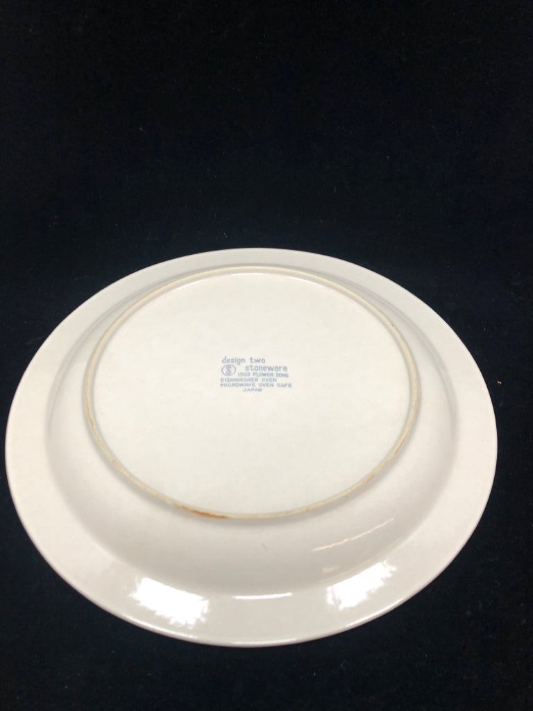 VTG FLOWER SONG STONEWARE PLATTER.