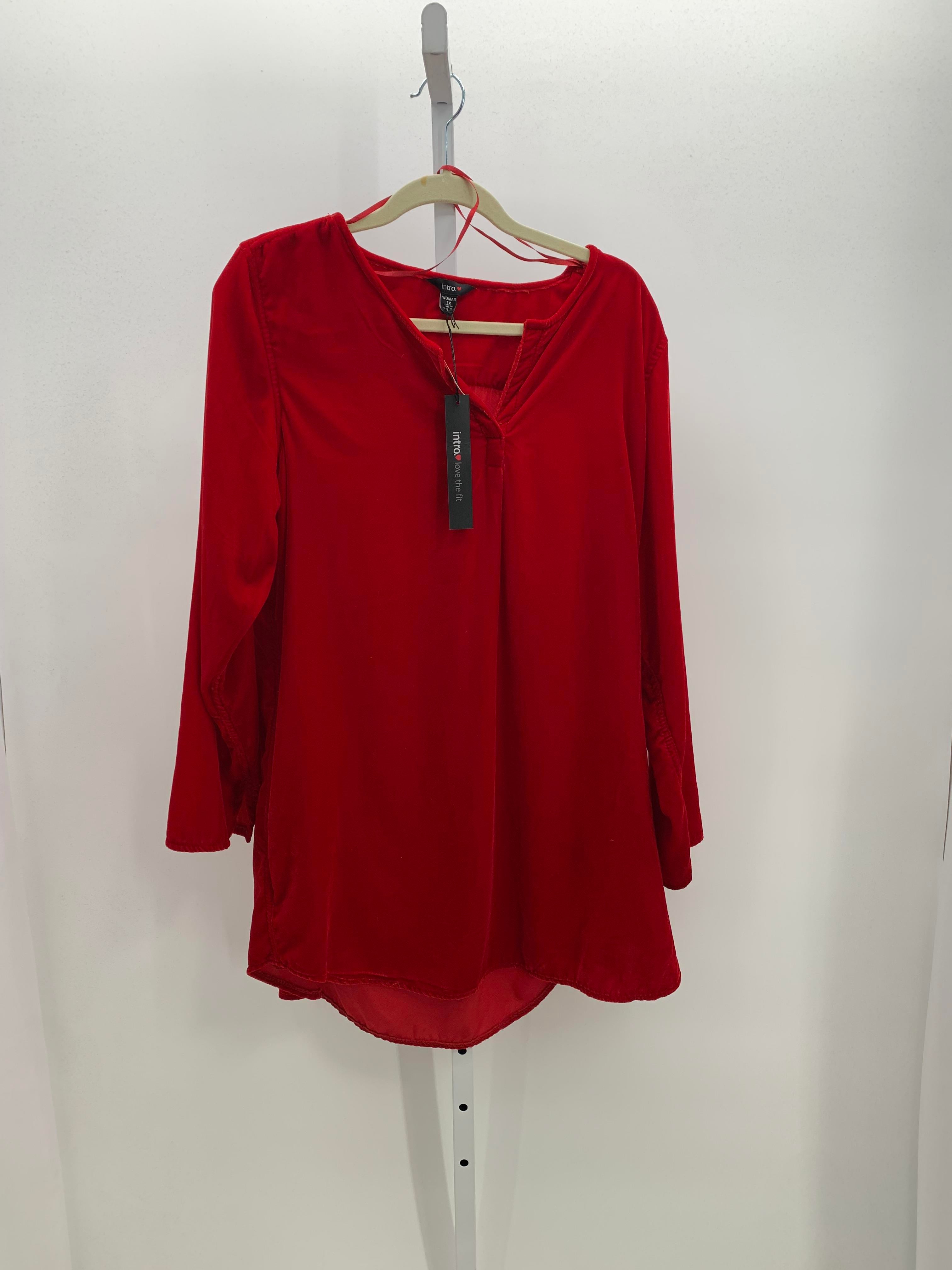 Intro Size 1X Womens Long Sleeve Shirt