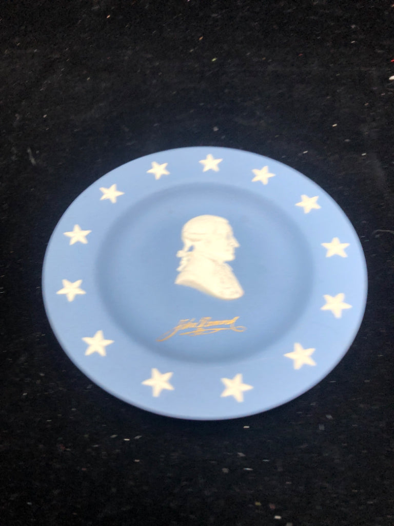 VTG PIN DISH "JOHN HANCOCK" JASPERWARE.