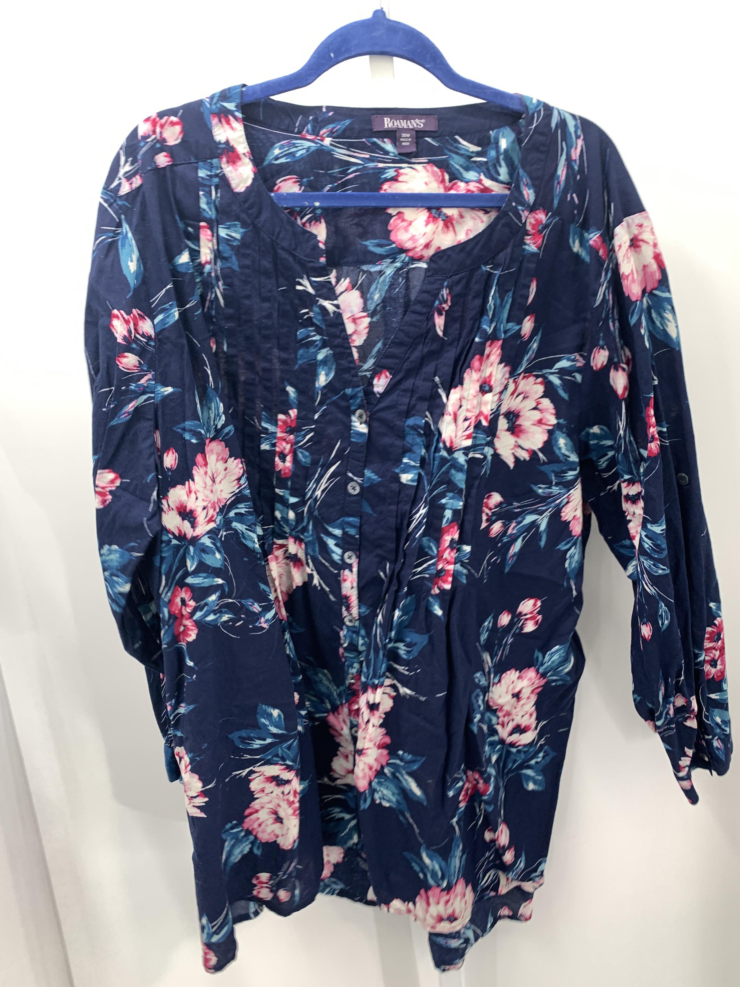 Roaman's Size 30 W Womens Long Sleeve Shirt