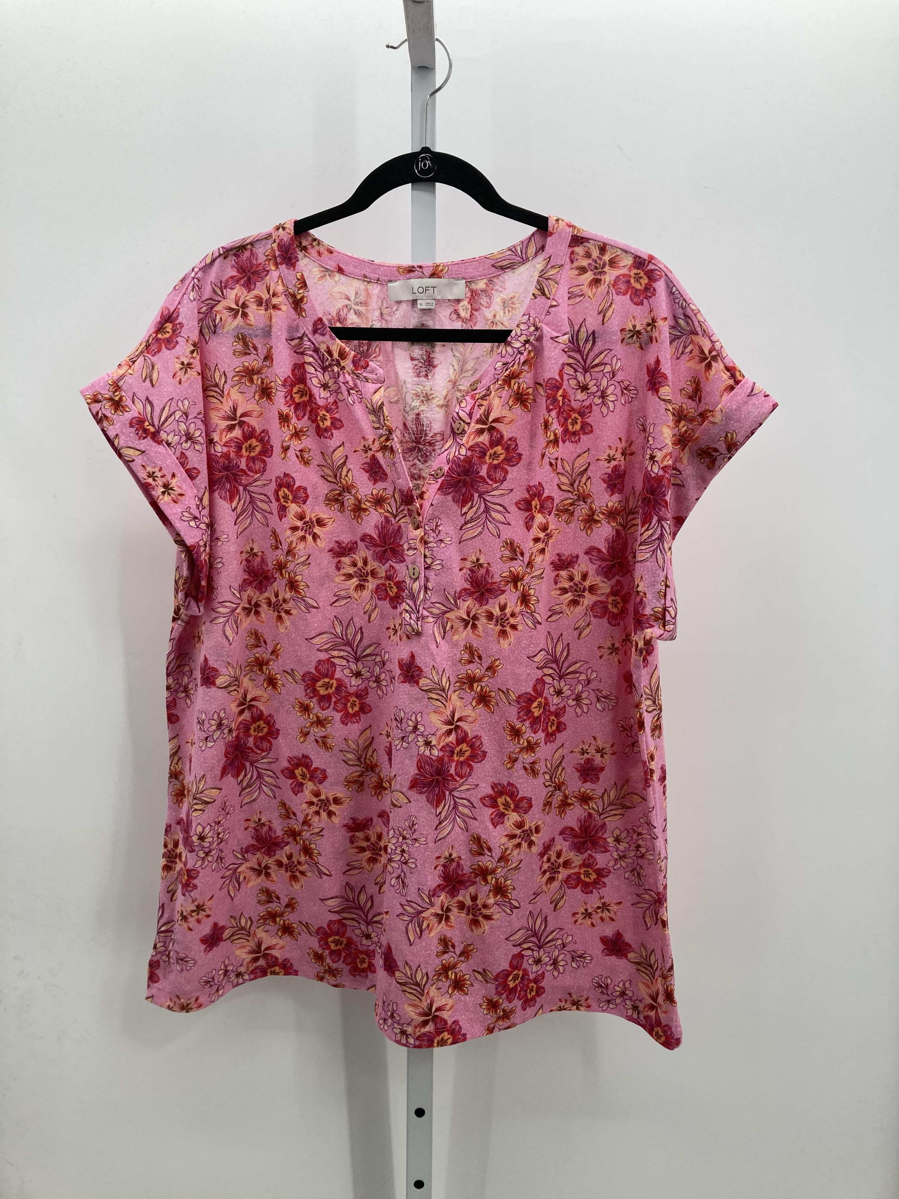 Loft Size Extra Large Misses Short Sleeve Shirt