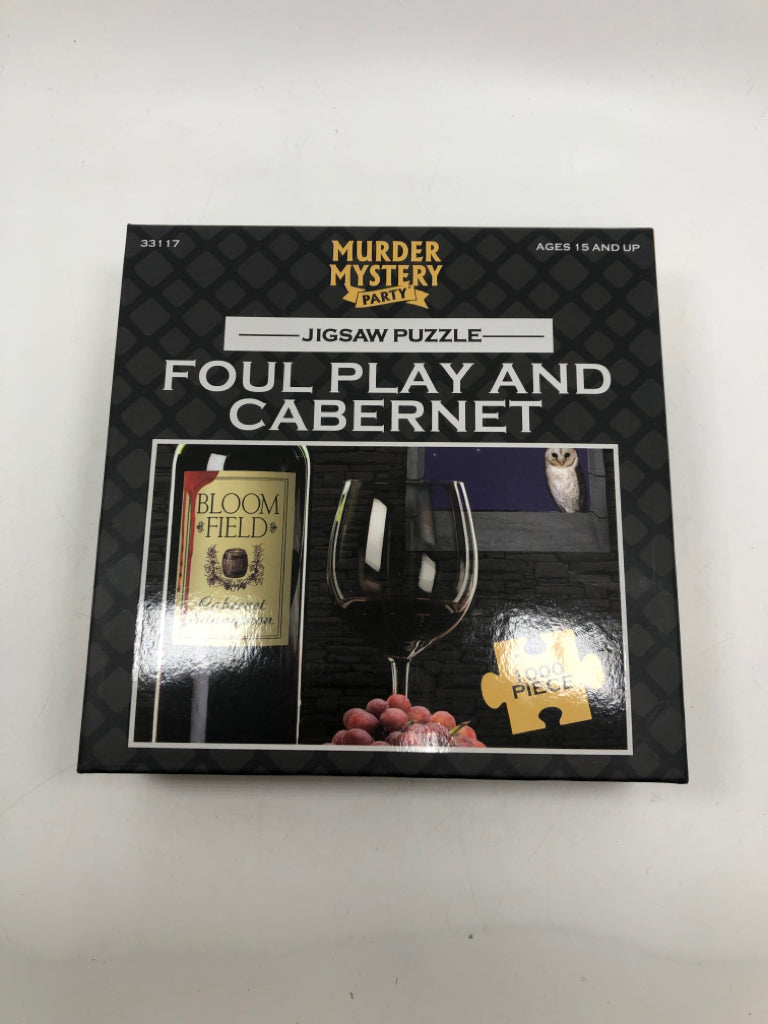 NIB FOUL PLAY & CABERNET JIGSAW PUZZLE.