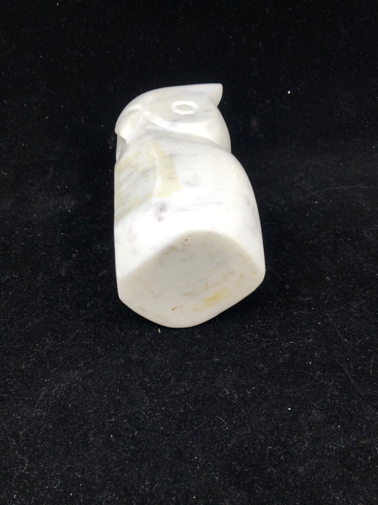HEAVY MARBLE OWL.