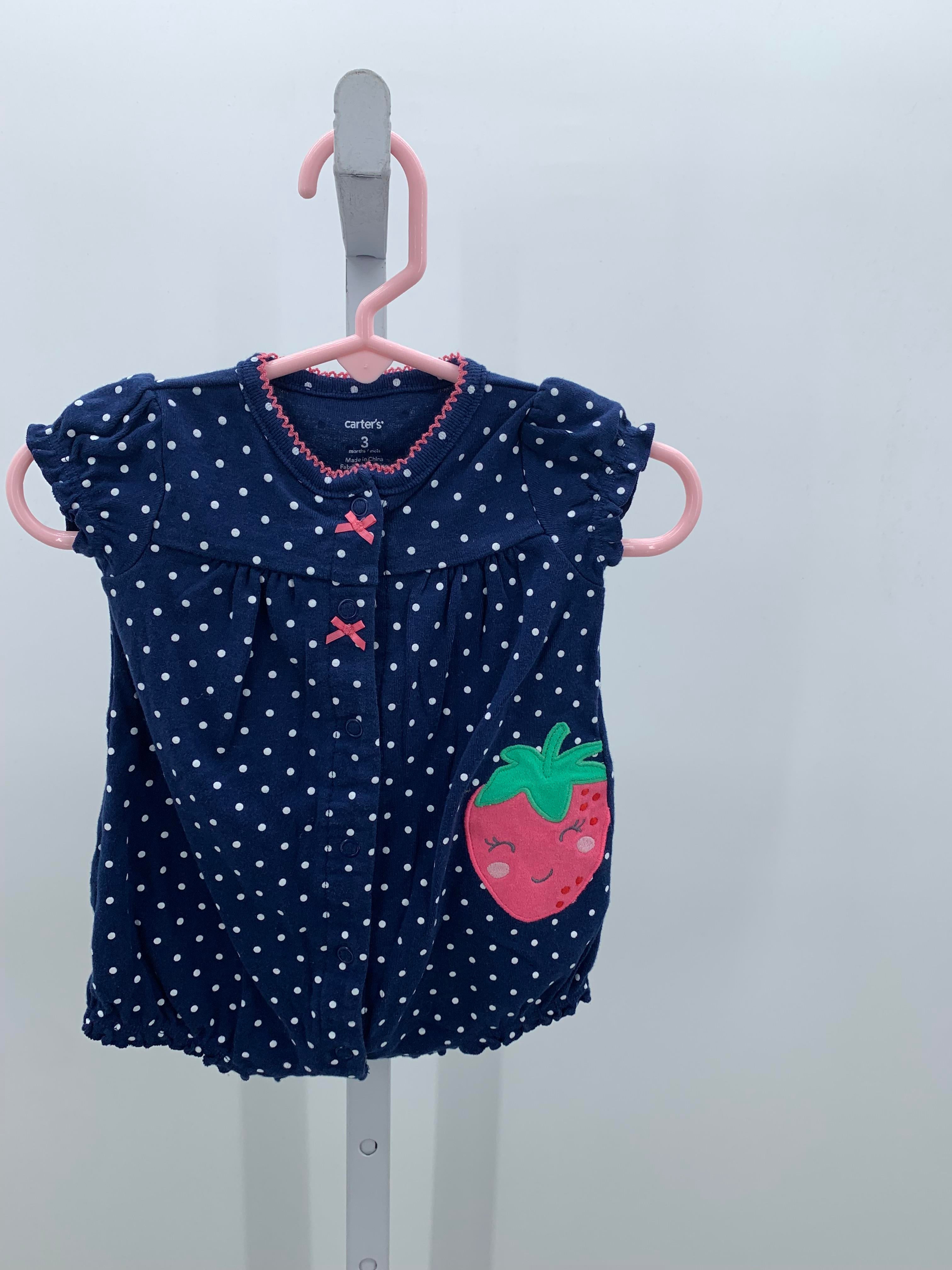 Carters Size 3 Months Girls Short Slv. Romper
