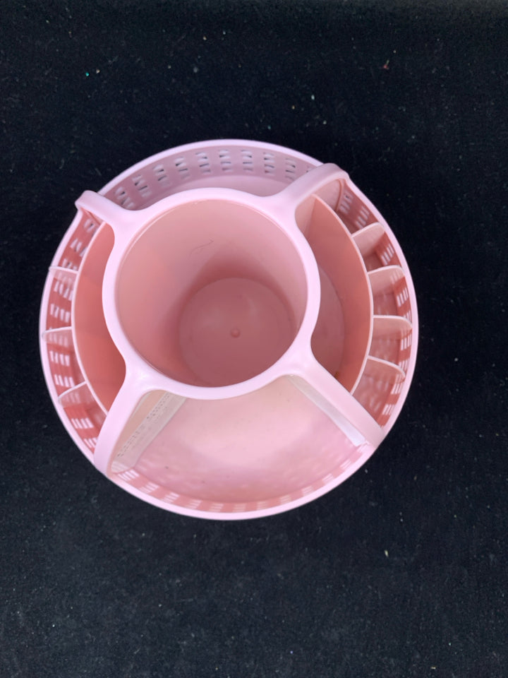 NEW PINK ROTATING BEAUTY ORGANIZER.