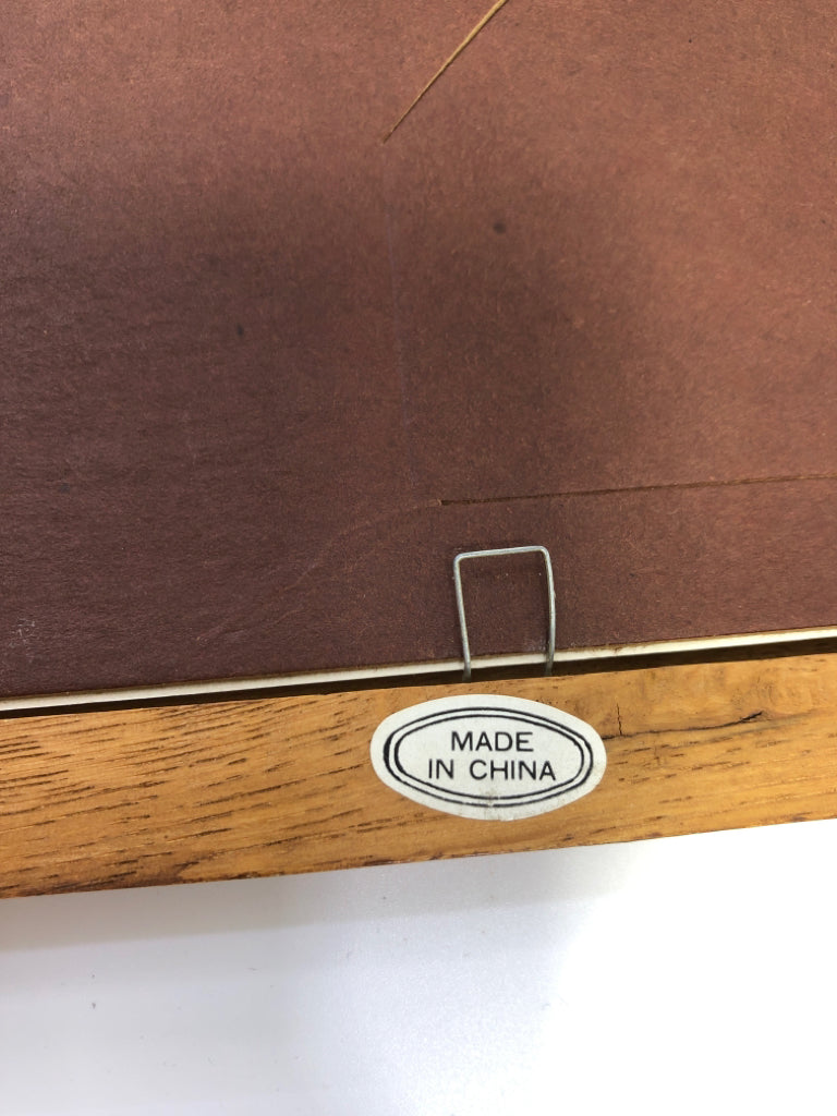 FRAMED BOATS & FISHING SHACK PRINT.