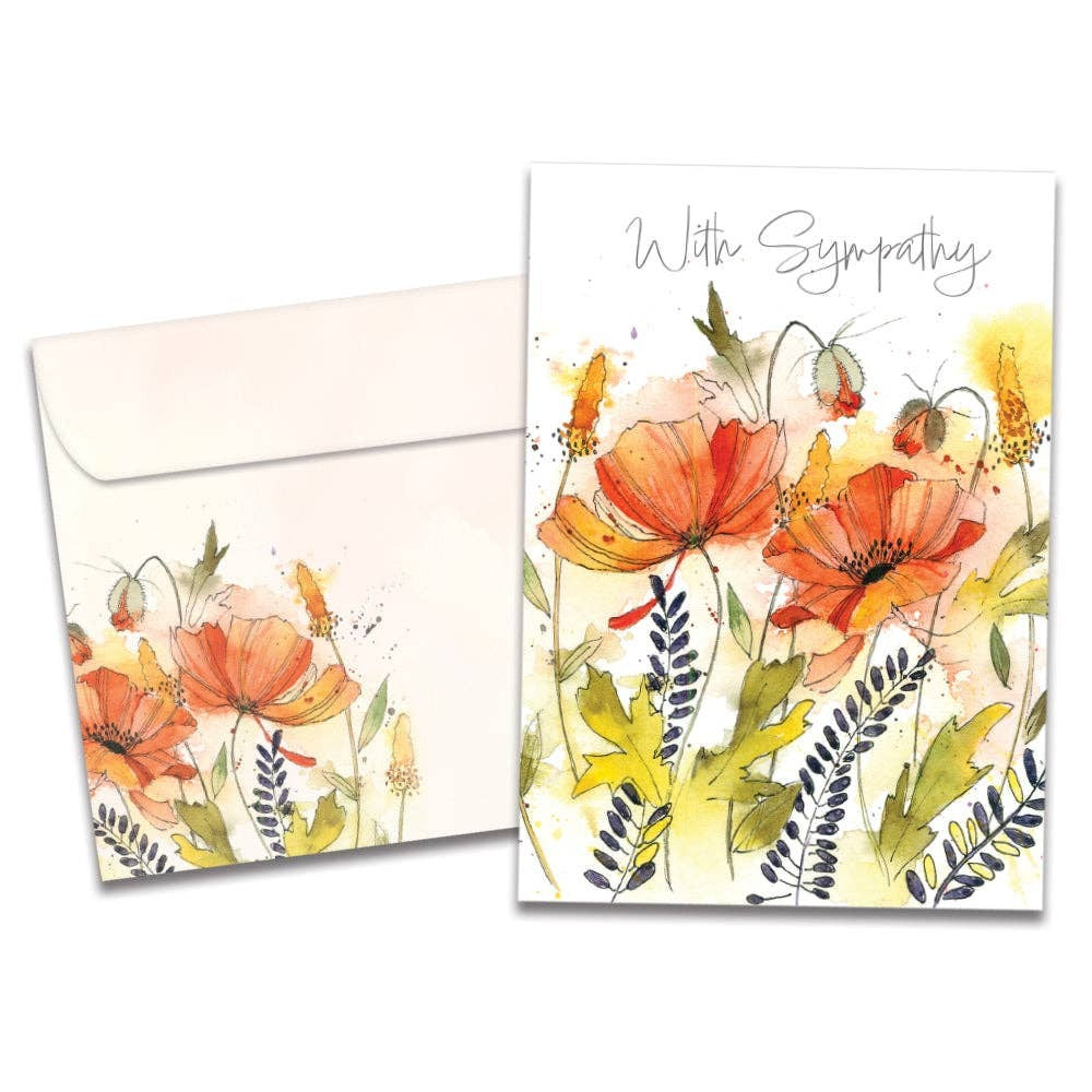 Heartfelt Flowers, Sympathy Card