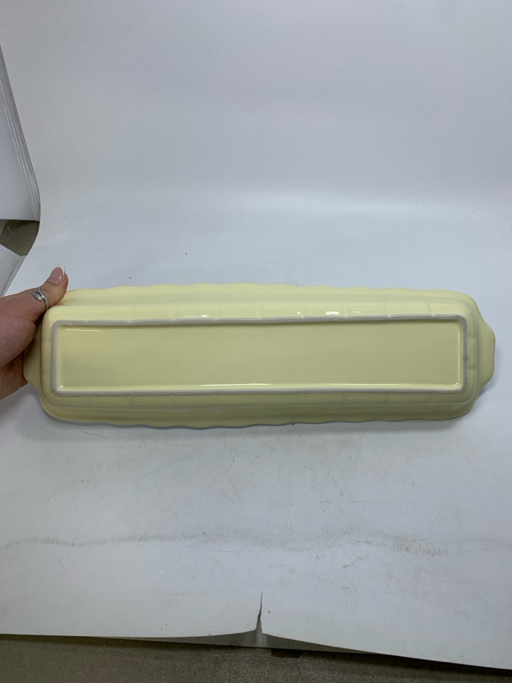 LONG RECTANGLE CERAMIC LOAF PAN.