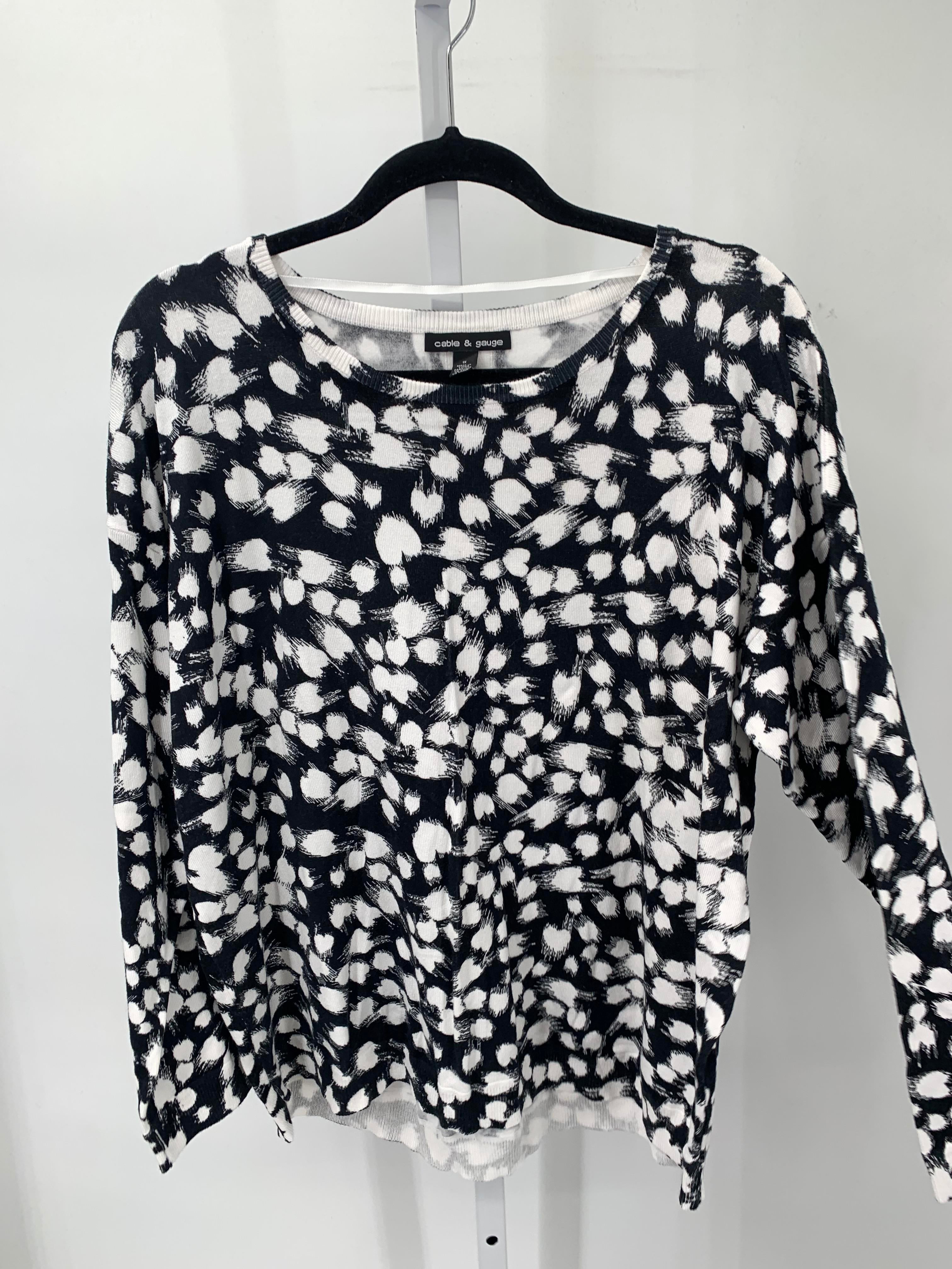 Cable & Gauge Size 1X Womens Long Slv Sweater