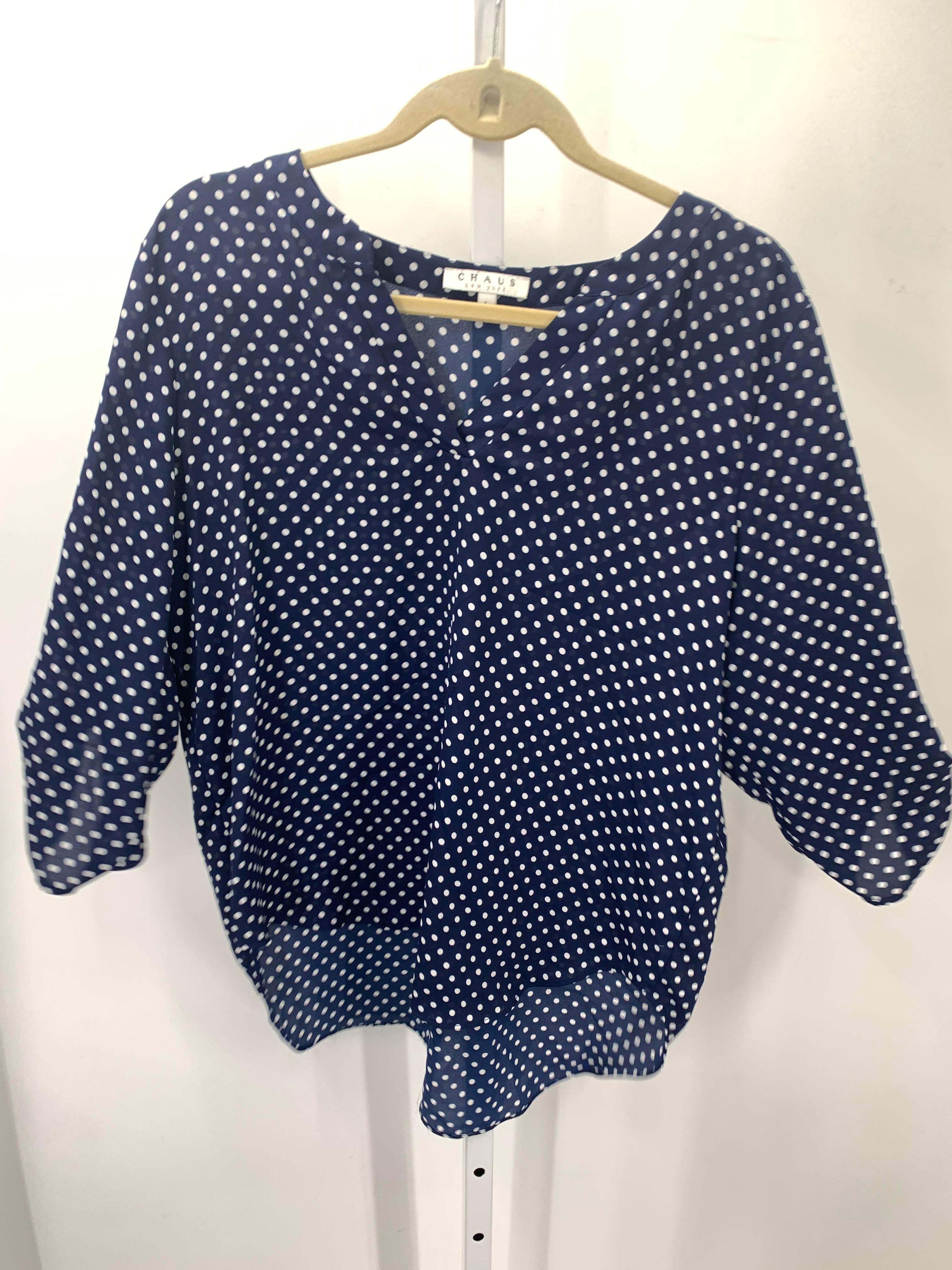 Chaus Size Large Misses 3/4 Sleeve Shirt