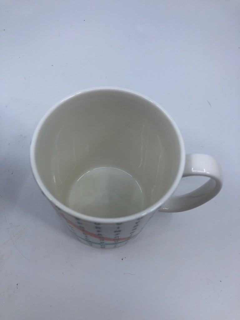 2 LENOX KATE SPADE CROSSWORD + WORD SEARCH MUG SET.