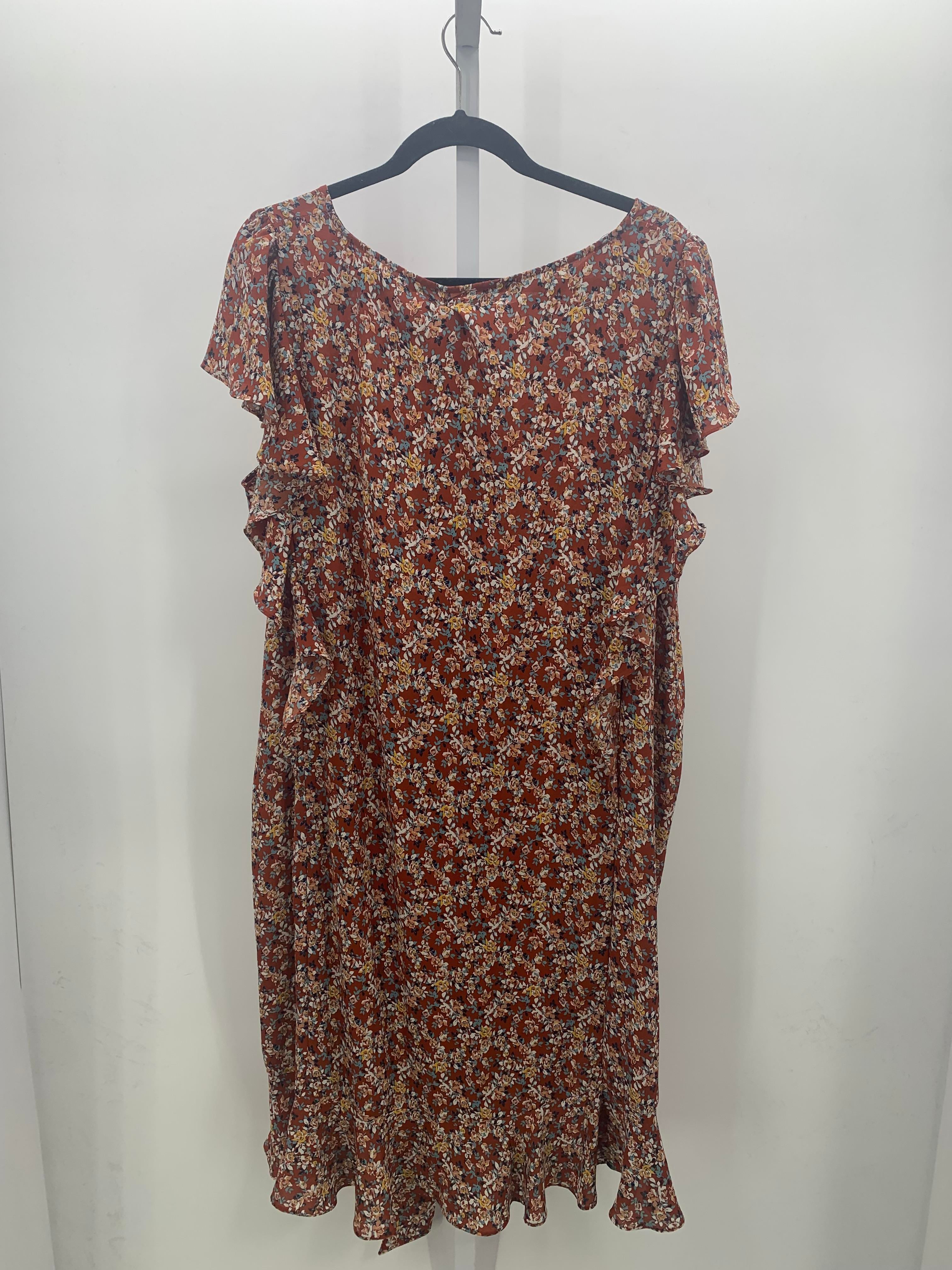 Max Studio Size 1X Womens Short Sleeve Dress