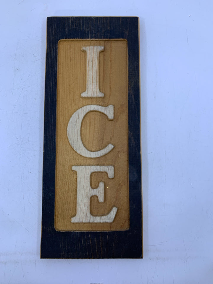 ICE WOOD SIGN.