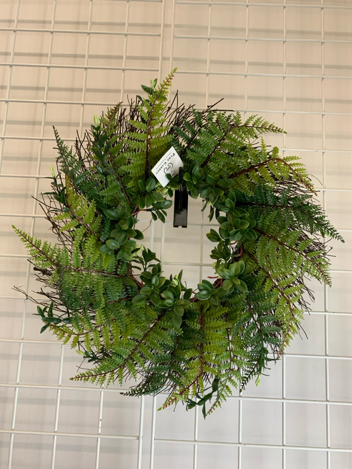 NEW FAUX GREENERY WREATH.