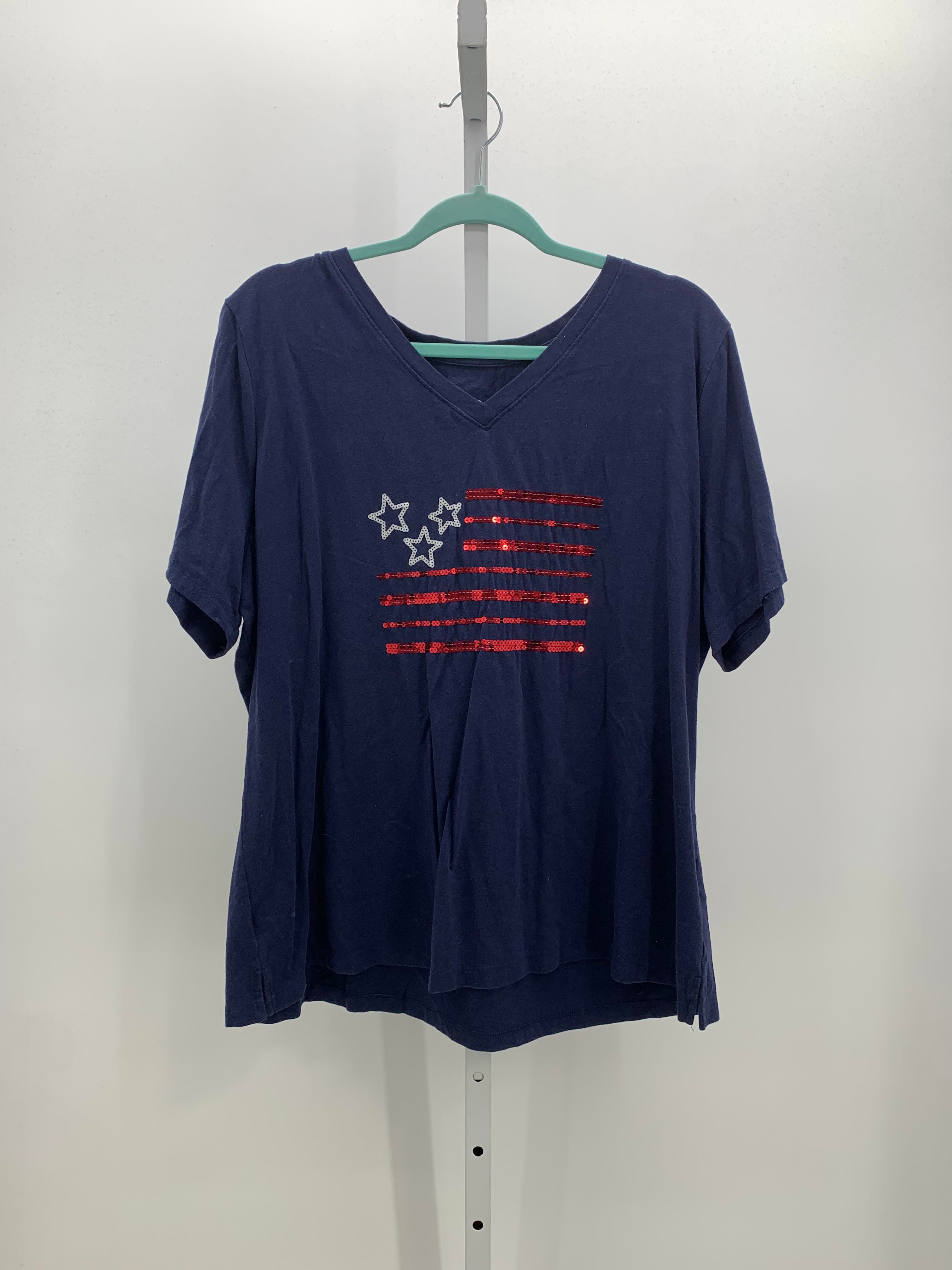 d & co. Size Extra Large Misses Short Sleeve Shirt
