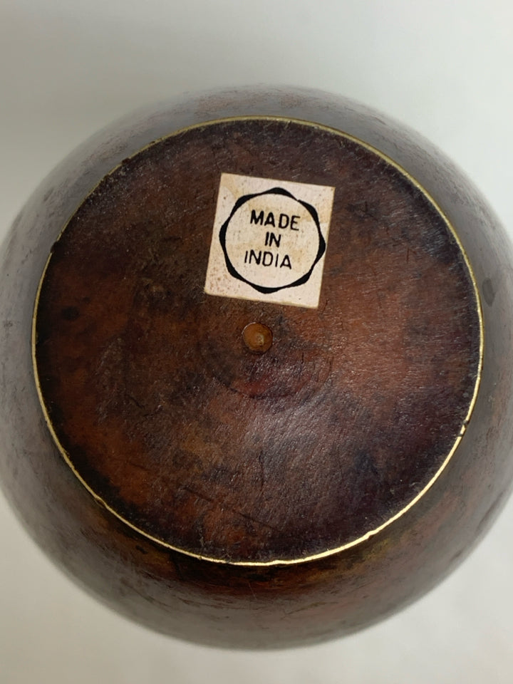 RED CARVED VASE MADE IN INDIA.