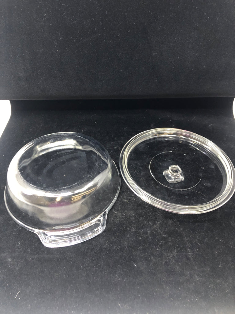 CLEAR BAKING DISH W LID.