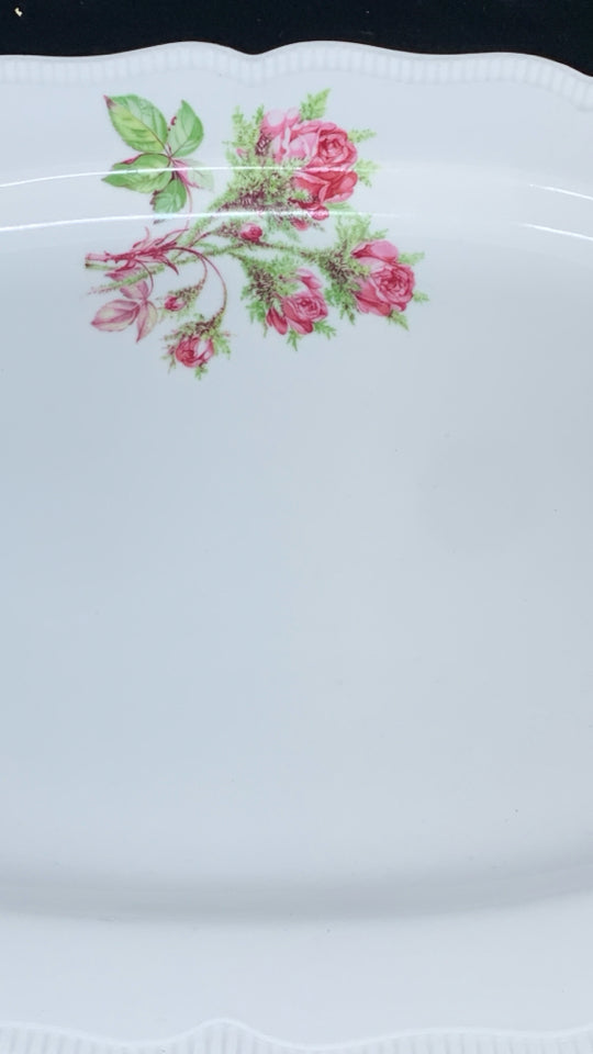VTG BAVARIA BRIAR MOSS ROSE SERVING PLATTER.