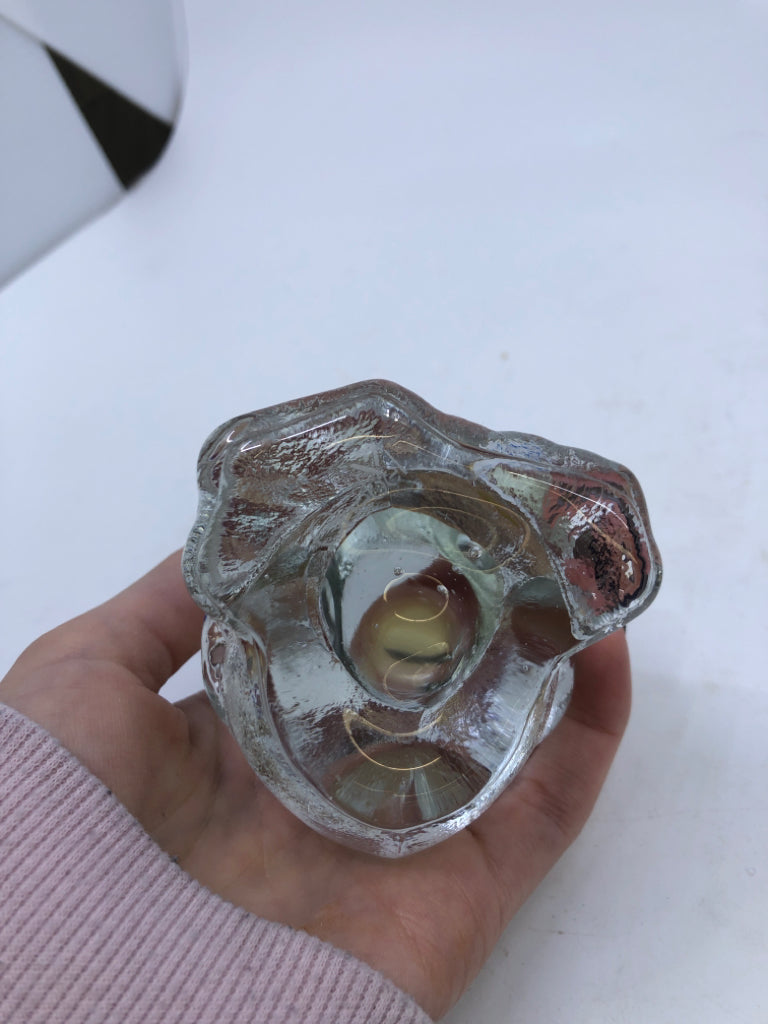 VTG GLASS HAPPY DUCKLING.