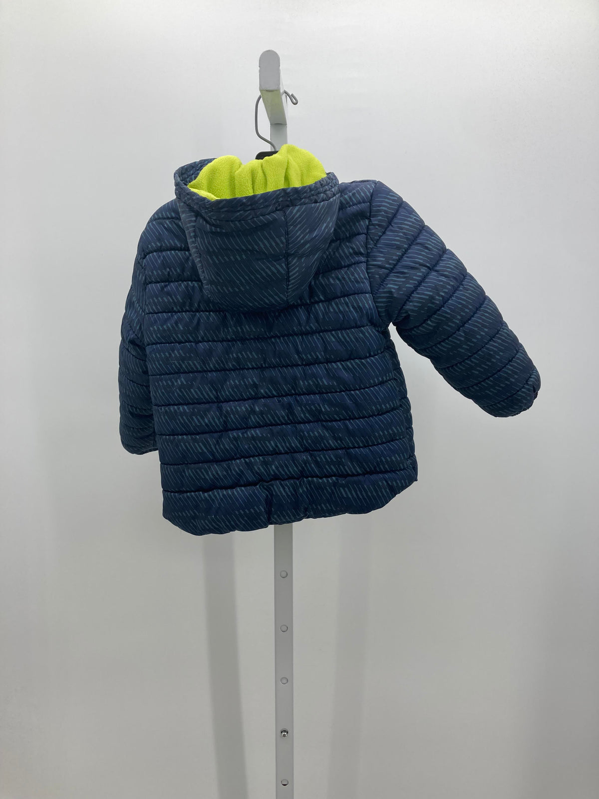 GREEN HOODED QUILTED ZIP.