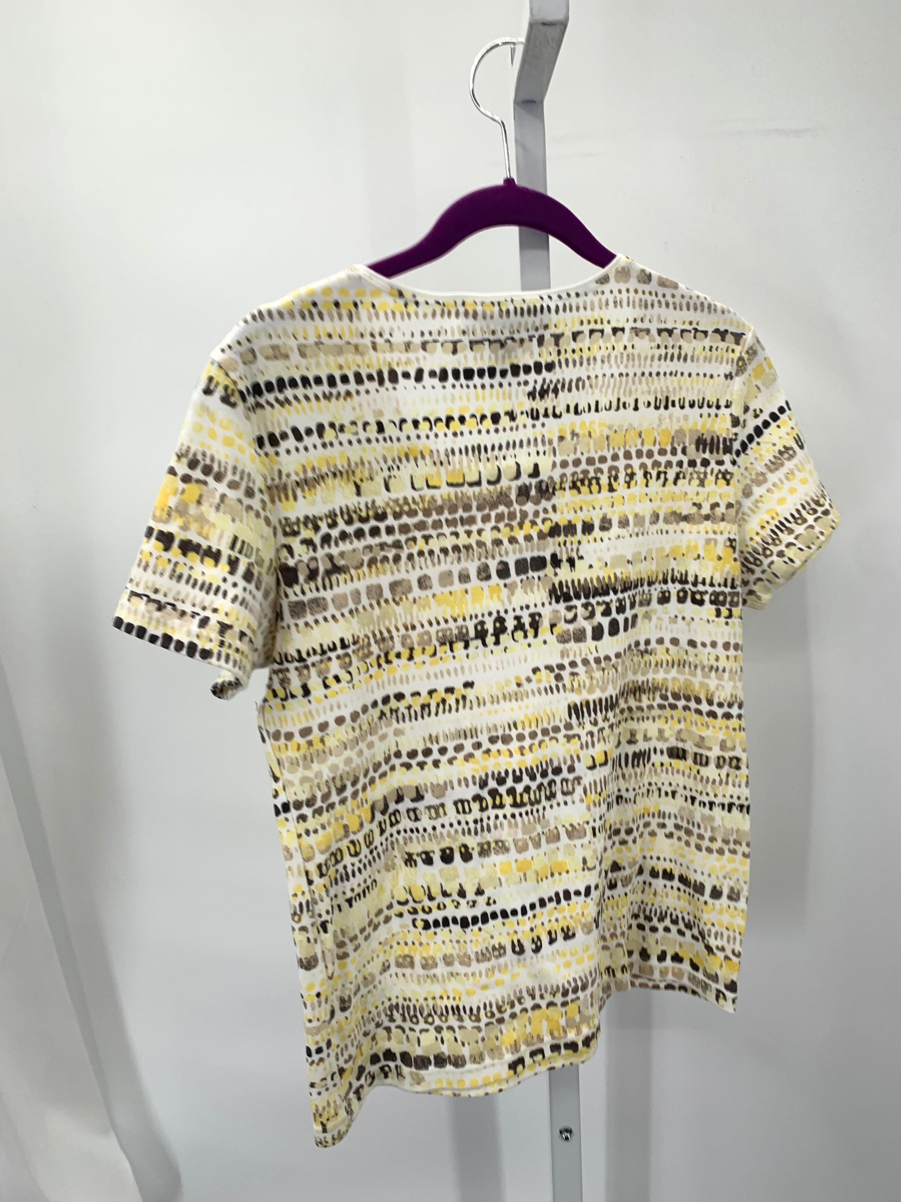 Karen Scott Size Medium Petite Petite Short Sleeve Shirt