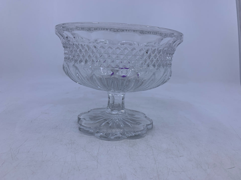 NIB WATERFORD CRYSTAL SORRENTO FOOTED COMPOTE BOWL.