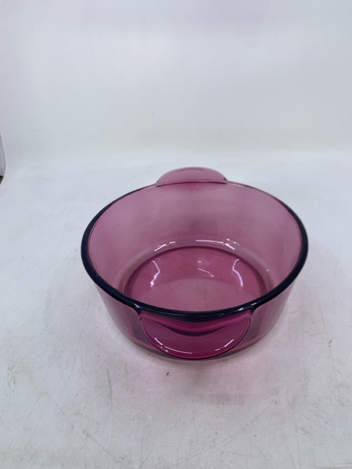 LIGHT PURPLE CORNING WARE BAKING DISH.