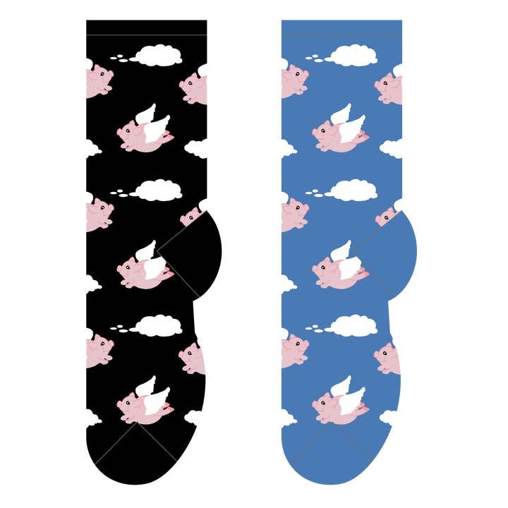 Flying Pigs Socks - New